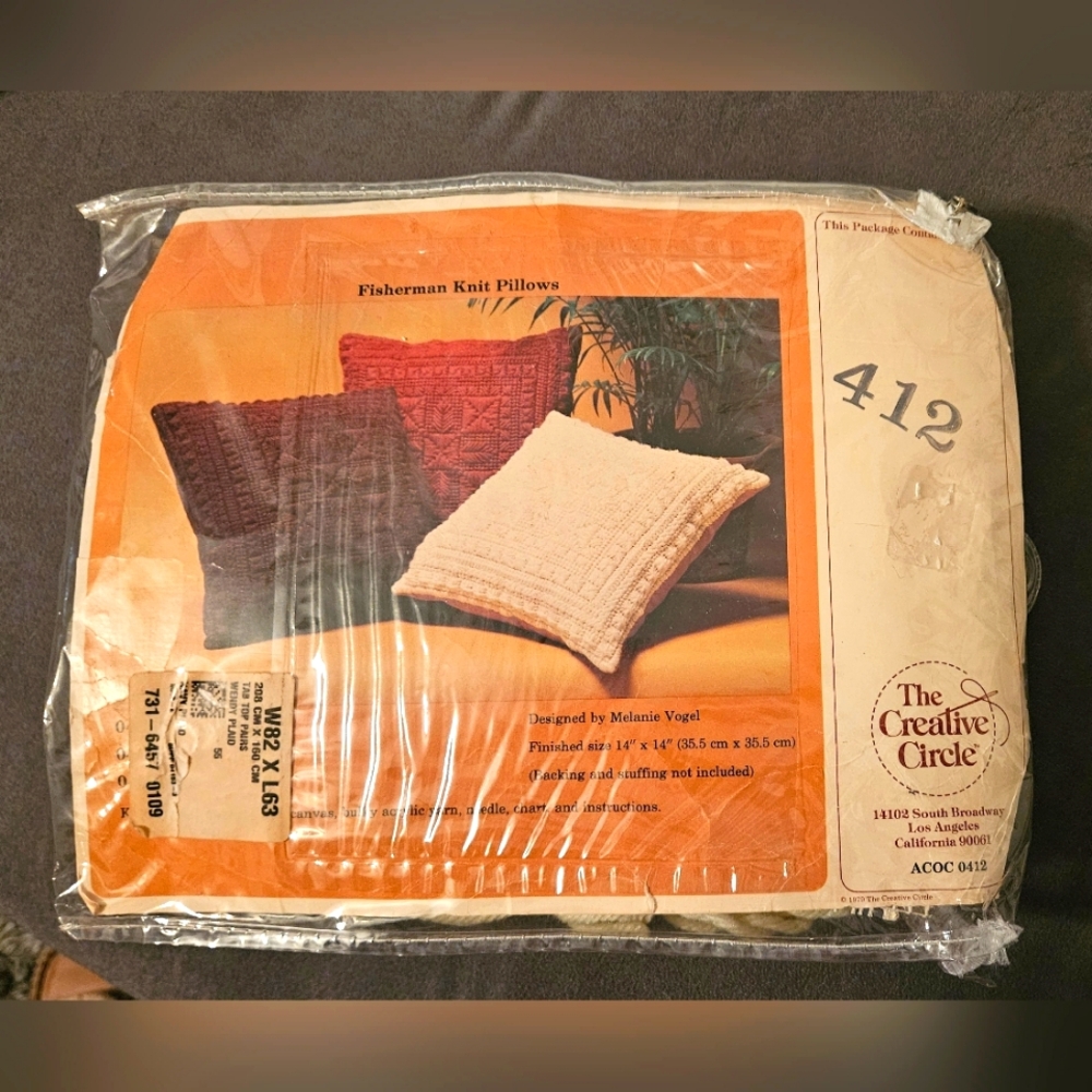 Vintage 1979~ The‎ Creative Circle~ Fisherman pillow kit